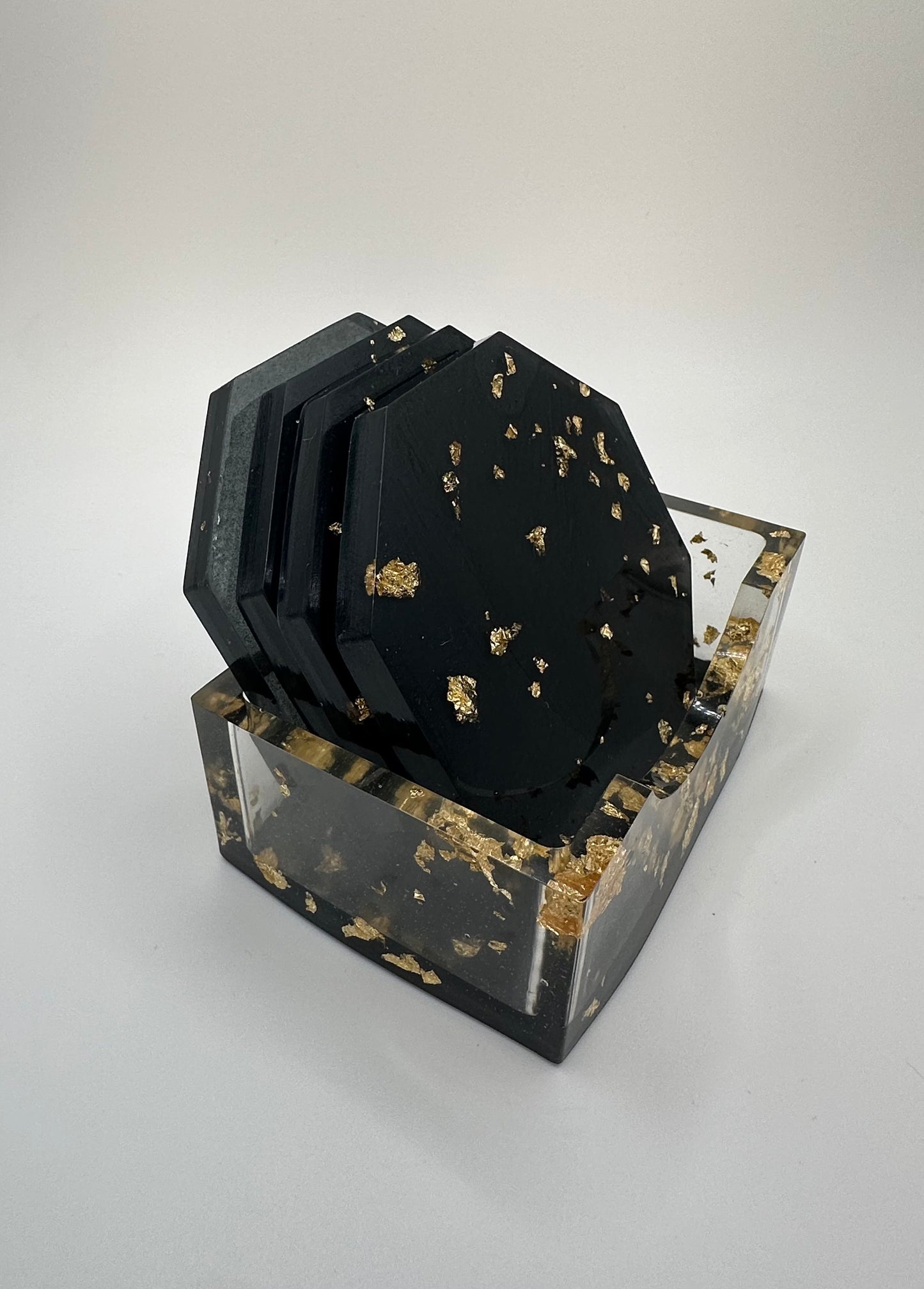 Black and Gold Octagon Set